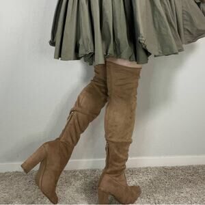 Emotions Thigh High Tan Boots 9.5M